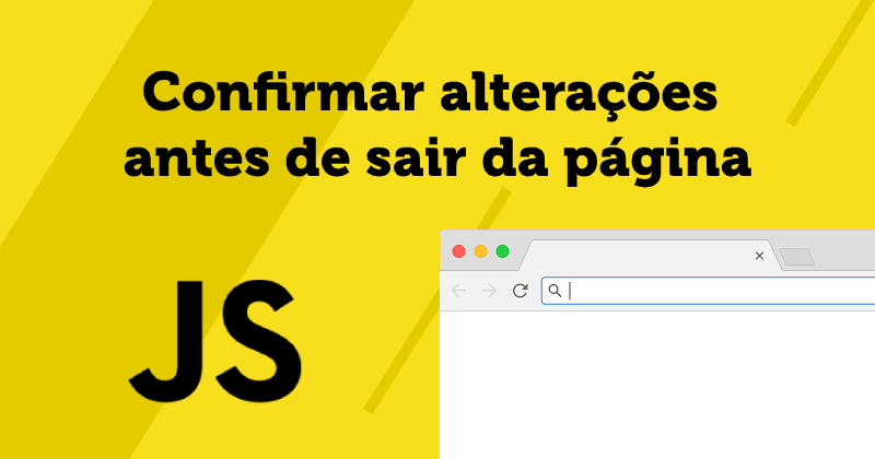 Confirmar alterações antes de sair da página